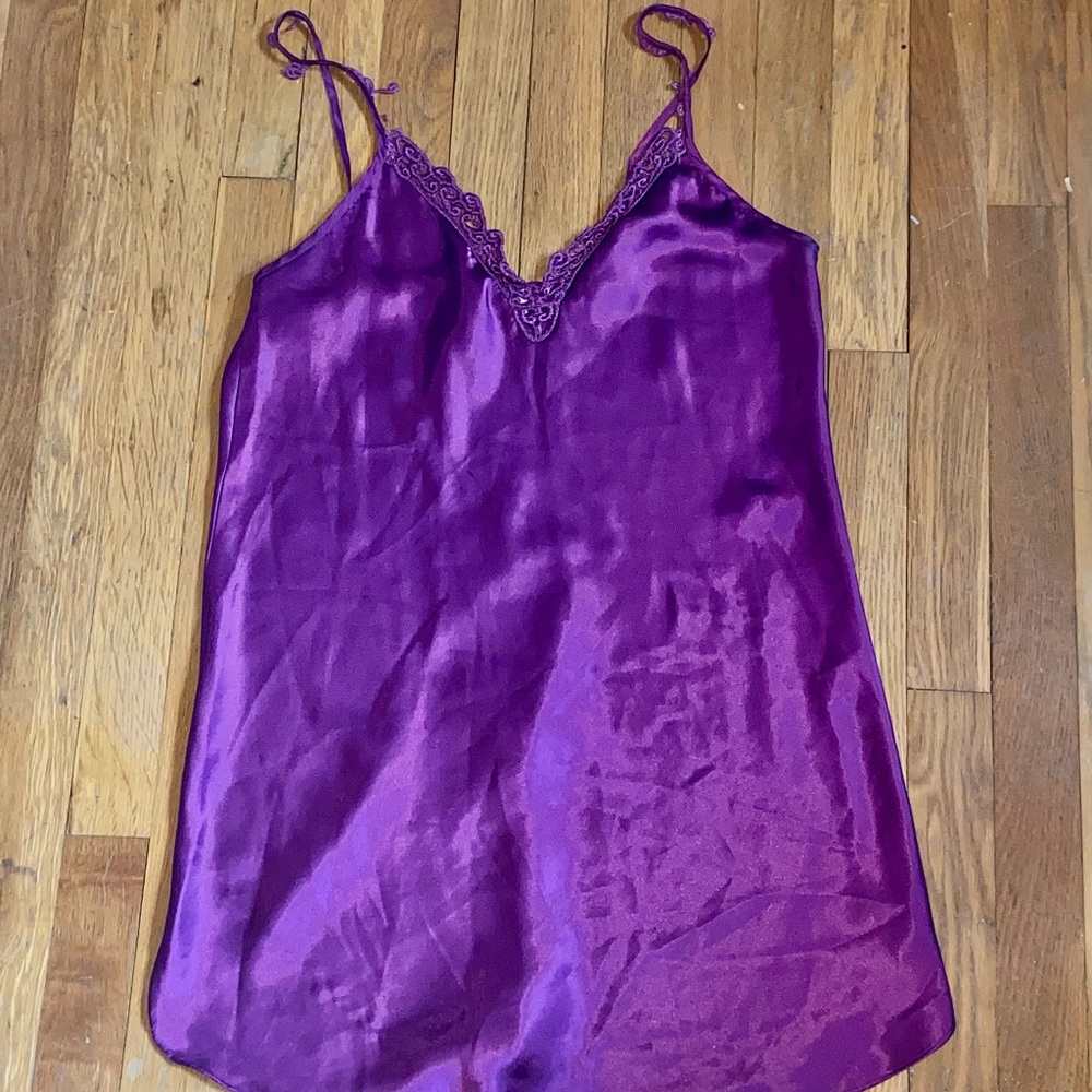 purple slip dress